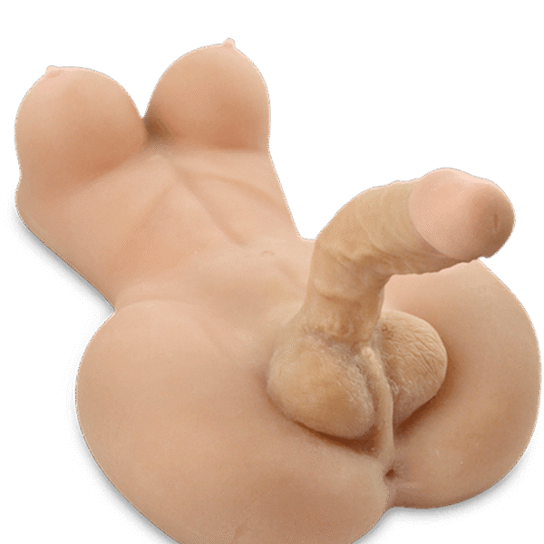 Buste Poupée Suceuse 100% Silicone - Anus et Vagin Artificiel