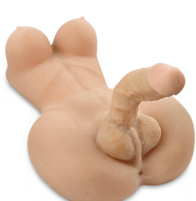 Buste Poupée Suceuse 100% Silicone - Anus et Vagin Artificiel