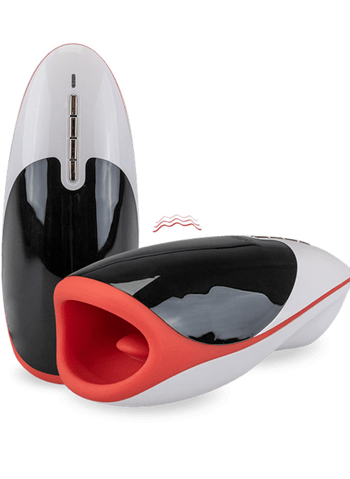 Masturbateur bouche suceuse vibrante Red Kobra