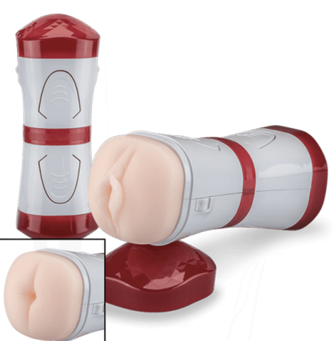 Masturbateur Double Plaisir Vagin Anus en Silicone