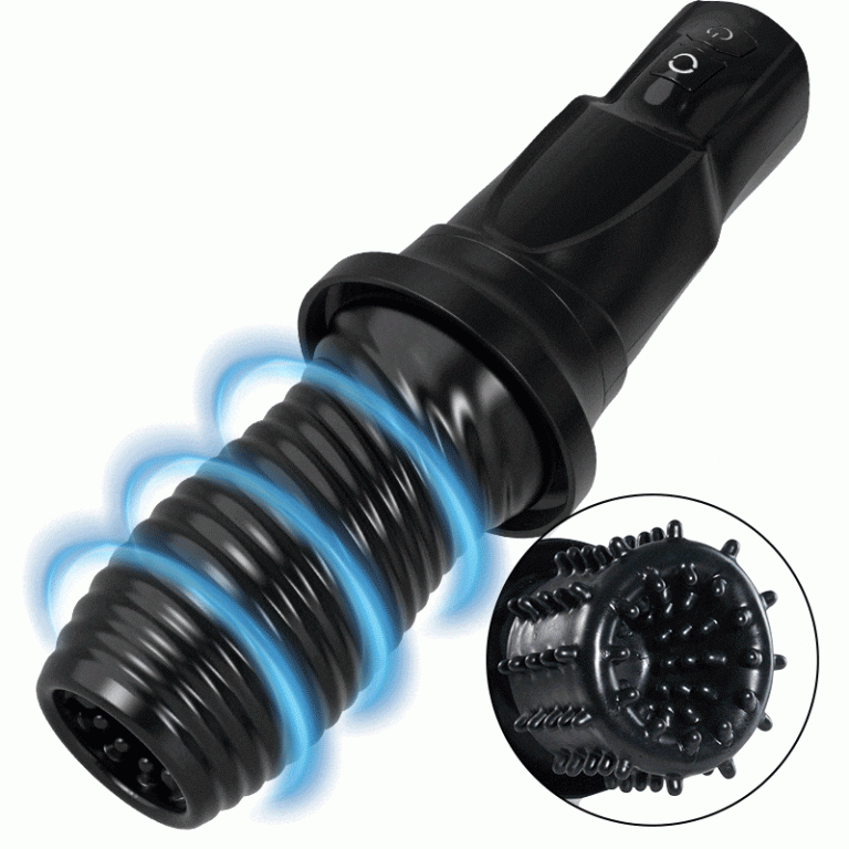 Gawk Gawk Noir (Avec Couvercle) Tivino Rotating Vibration Male Masturbation Cup