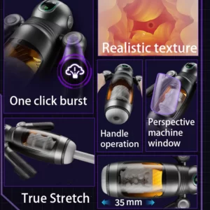 Bella Bot - Robot télescopique à vibration pour pénis masculin