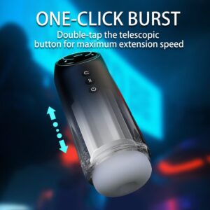 Masturbateur mâle chauffant à succion rétractable 4 fréquences