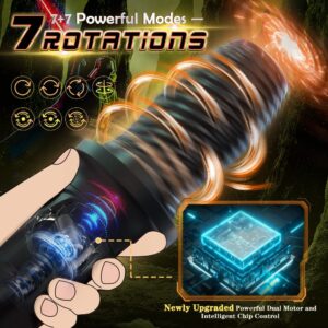 Gawk Gawk Noir (Avec Couvercle) Tivino Rotating Vibration Male Masturbation Cup