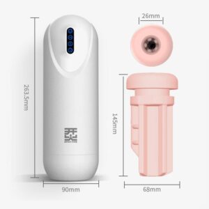 Tasse de masturbation télescopique à succion masculine à feu ouvert