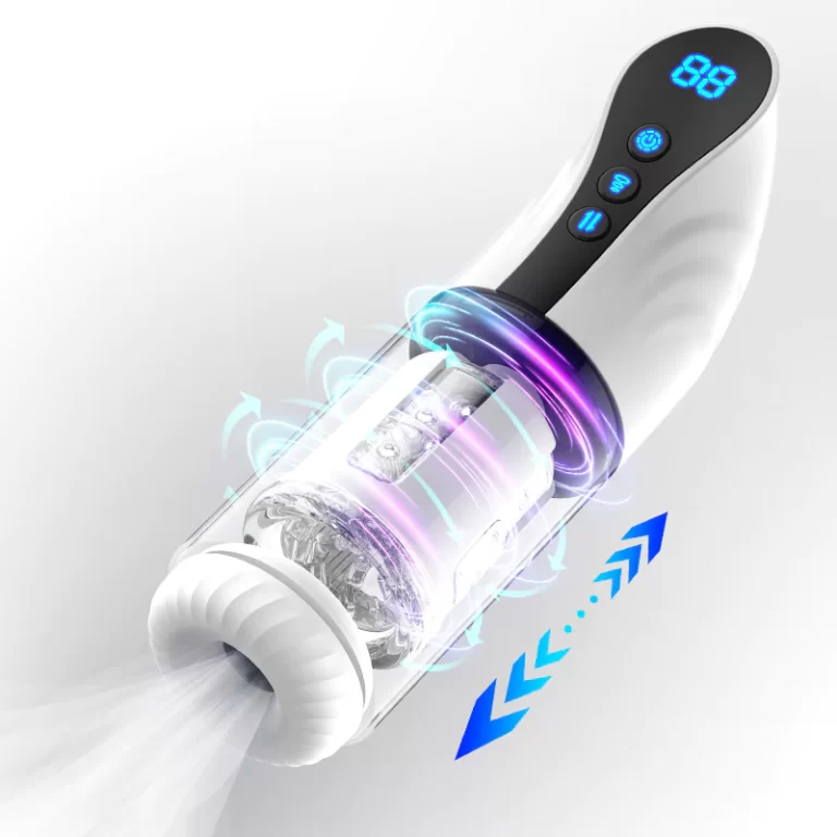 3 in 1 Male Masturbator with Rotating and Deep Throat Suction