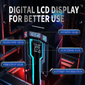 Masturbateur masculin vibrant à succion télescopique 3 en 1 à gorge profonde