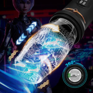 Gawk Gawk 9000 LED Masturbateur à piston électrique automatique à ventouse rotative pour homme