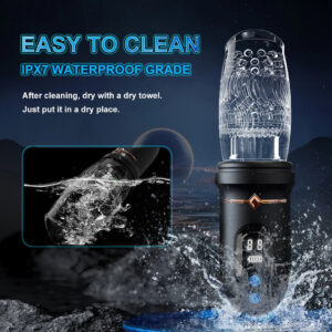 Gawk Gawk 9000 LED Masturbateur à piston électrique automatique à ventouse rotative pour homme