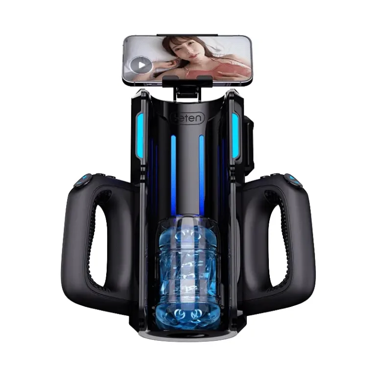 Thrusting Cannon King - Interchangeable double sleeves, 12cm extension and men's fun device with a maximum pushing speed of 700/minute