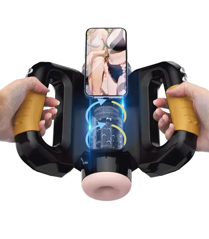 Sex Toy pour homme: poignée Hercules rotative - Tasse de jeu améliorée, tasse de masturbation rotative télescopique entièrement automatique