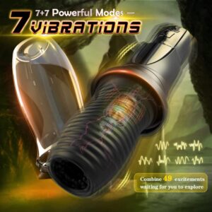 Gawk Gawk Noir (Avec Couvercle) Tivino Rotating Vibration Male Masturbation Cup