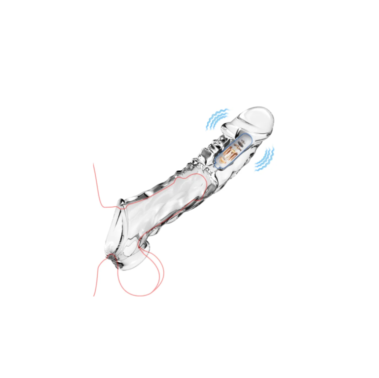 3.6 Inch Clear Penis Sleeve Penis Extender Ultra Soft Penis Enlarger For couples