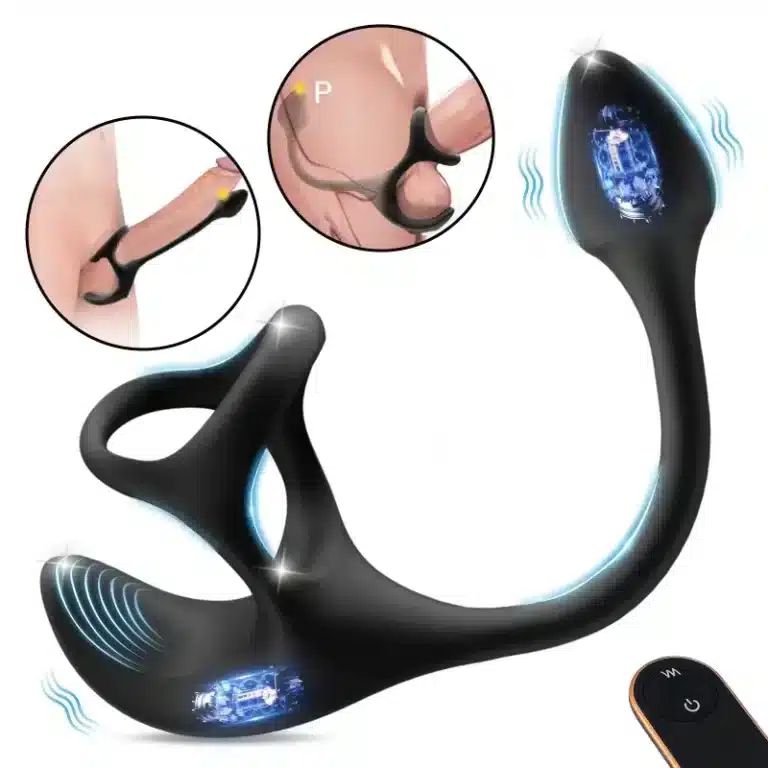 Vibrating Bullet Stimulator Anal Plug with Cockring