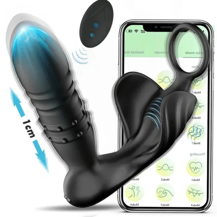 Stimulateur Prostatique billes 9 Va-et-vient Vibration APP&Télécommande contrôle ANAL TOY — SoldDolls