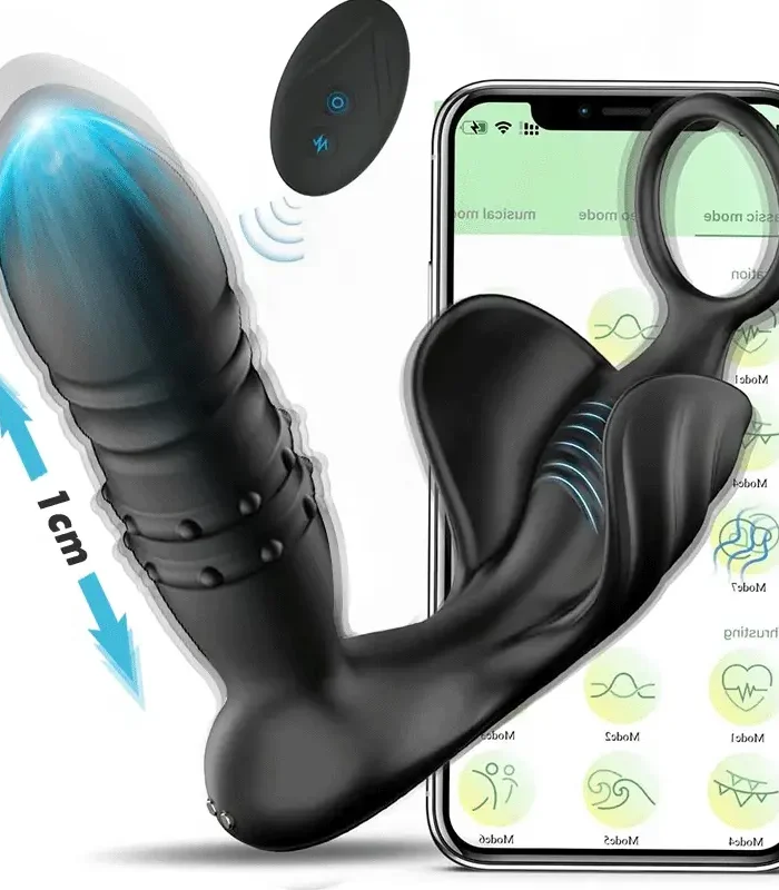 Stimulateur Prostatique billes 9 Va-et-vient Vibration APP&Télécommande contrôle ANAL TOY