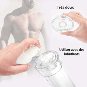 Pompe à pénis automatique avec 2 modes de succion et écran LED