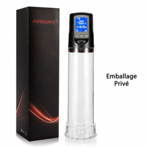 Pompe à pénis automatique avec 2 modes de succion et écran LED