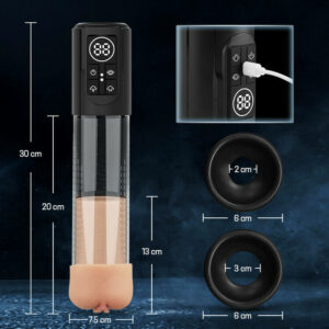 Pompe à pénis électrique avec affichage de la pression, amplificateur de vide, 4 modes d'entraînemen