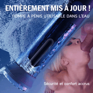 WaterSamurai - Pompe à pénis électrique à aspiration sous vide - 3 fréquences - Plaisir confortable et entraînement scie