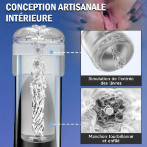 WaterSamurai - Pompe à pénis électrique à aspiration sous vide - 3 fréquences - Plaisir confortable et entraînement scie