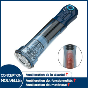Appareil pour agrandir le pénis avec stimulation du gland 3 niveaux d'aspiration et 7 mod