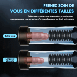 Appareil pour agrandir le pénis avec stimulation du gland 3 niveaux d'aspiration et 7 mod