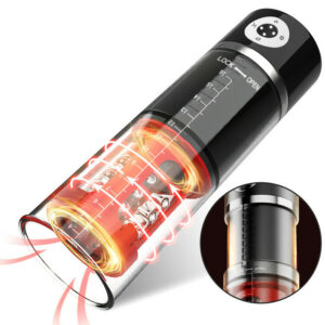 5 Rotation + 5 Aspiration 2-en-1 Godet de Masturbateur cup Pompe à pénis.