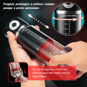 5 Rotation + 5 Aspiration 2-en-1 Godet de Masturbateur cup Pompe à pénis.