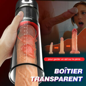 5 Rotation + 5 Aspiration 2-en-1 Godet de Masturbateur cup Pompe à pénis.