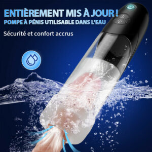 WaterSamurai - Pompe à pénis électrique à aspiration sous vide - 3 fréquences - Plaisir confortable et entraînement scie