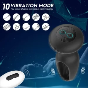 10 Vibrations Tapotements puissants Plug anal Stimulation du point G et de la prostate