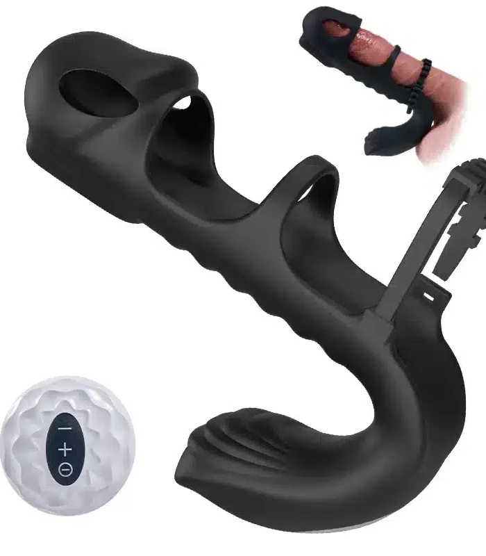Diablo - Manchon pénien vibrant à double moteur et vibromasseur 2-en-1 Jouet pour adultes