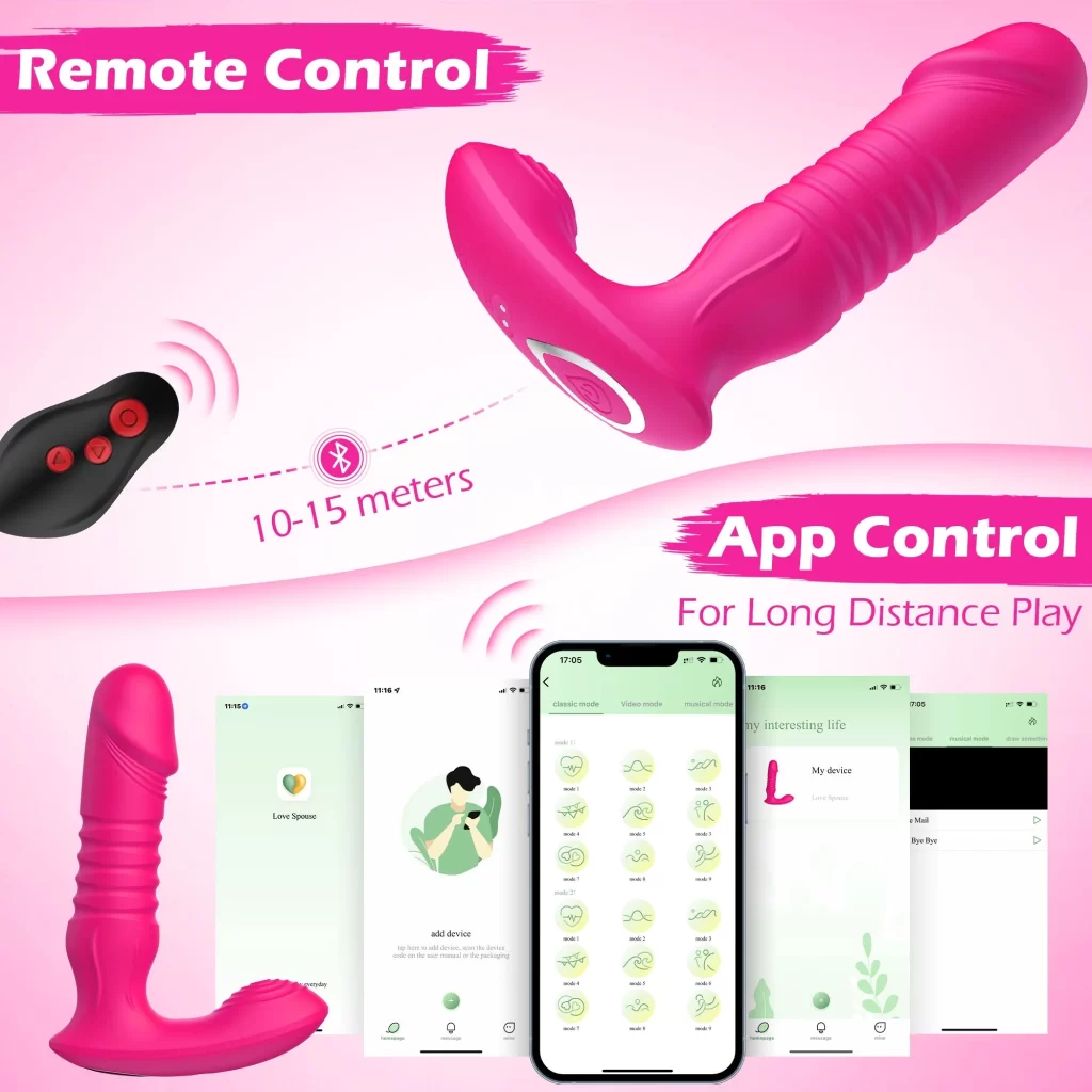 Milan - Vibromasseur gode point G avec modes de poussée et de vibration