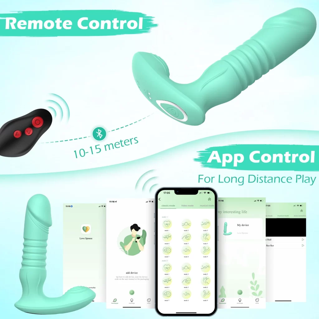 Evander - Vibromasseur gode point G avec fonctions de poussée et conception réglable
