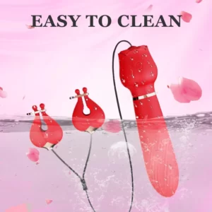 Aurora - Vibromasseur clitoridien rose avec modes vibration et mamelon