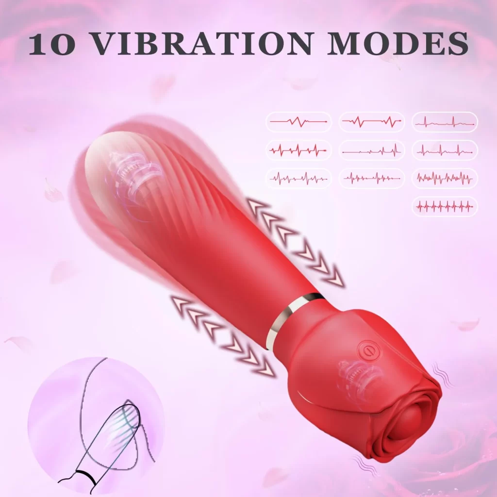 Aurora - Vibromasseur clitoridien rose avec modes vibration et mamelon