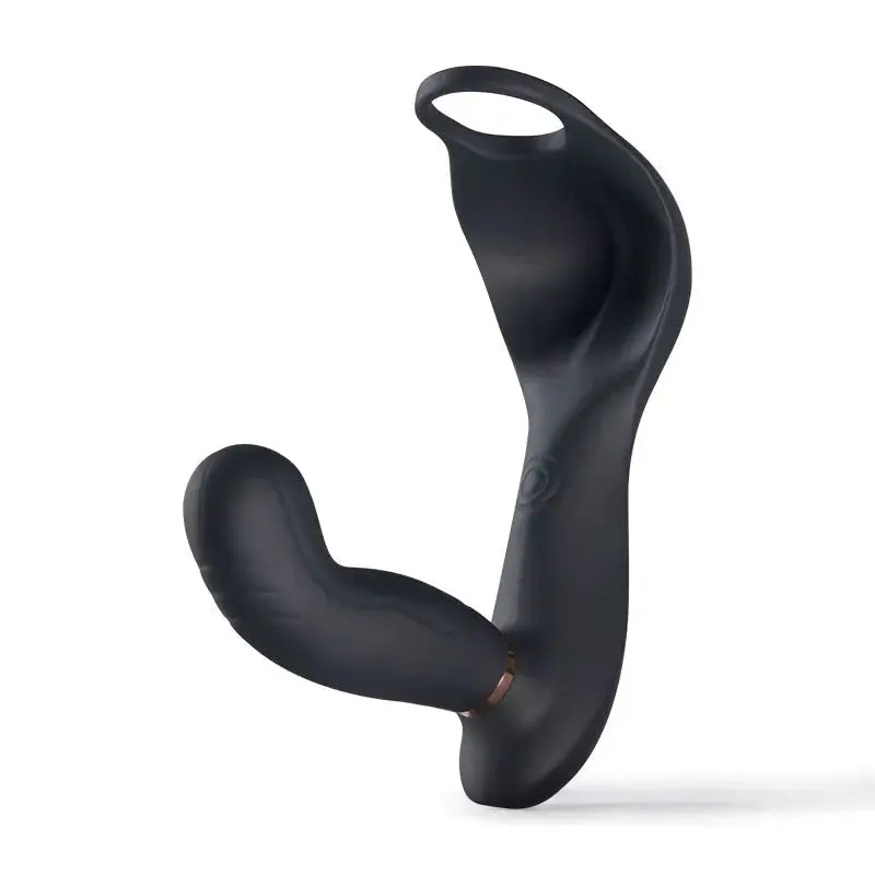 7 Plug anal taquin vibrant à billes pulsantes avec anneau pénien