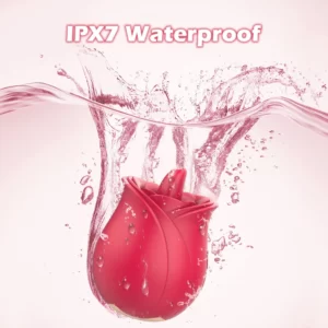 Solddolls - Vibromasseur rose avec motif léchage de langue