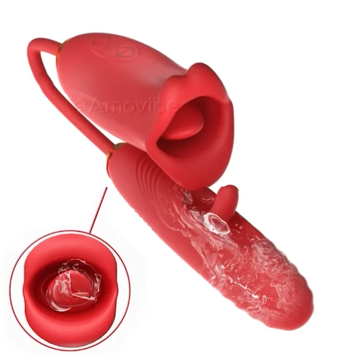 Amarra Pro+ G Spot Vibrator avec fonction baiser et langue vibrante