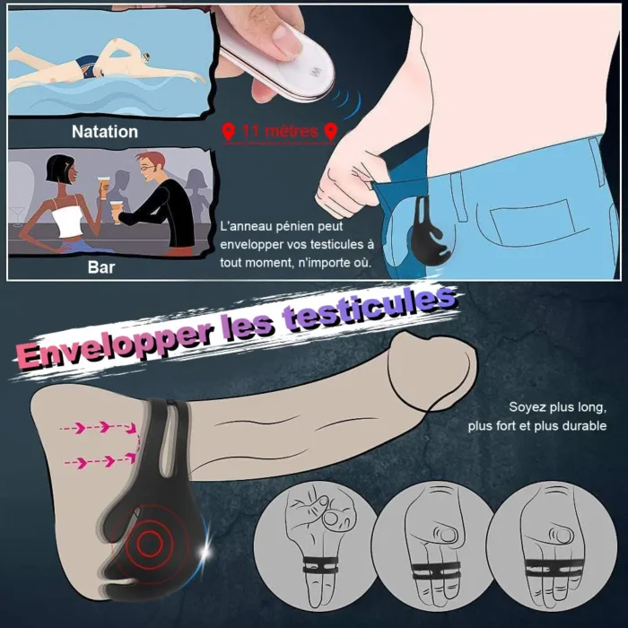 Anneaux Testicules Anneaux Pénis 9 Vibrations S-Hande — SoldDolls