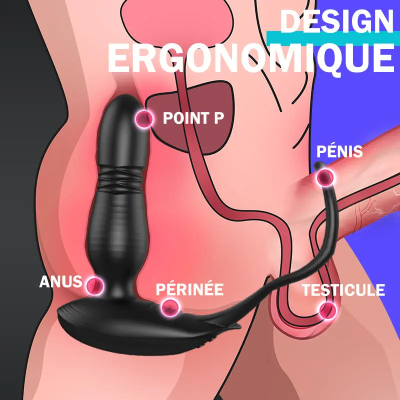 Man-love Stimulateur Prostatique 10 Va-et-vient & Vibration Multi-stimulation - photo 4