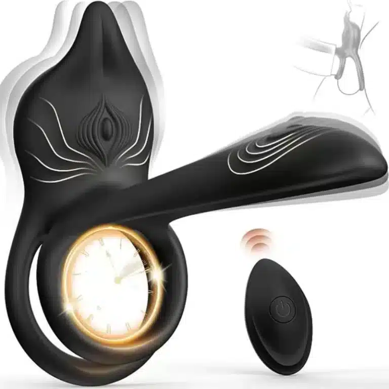 3 in 1 Penis Ring Vibrator, 10 Vibration G-spot Stimulator and Clitoris, Erection Torque Vibrator