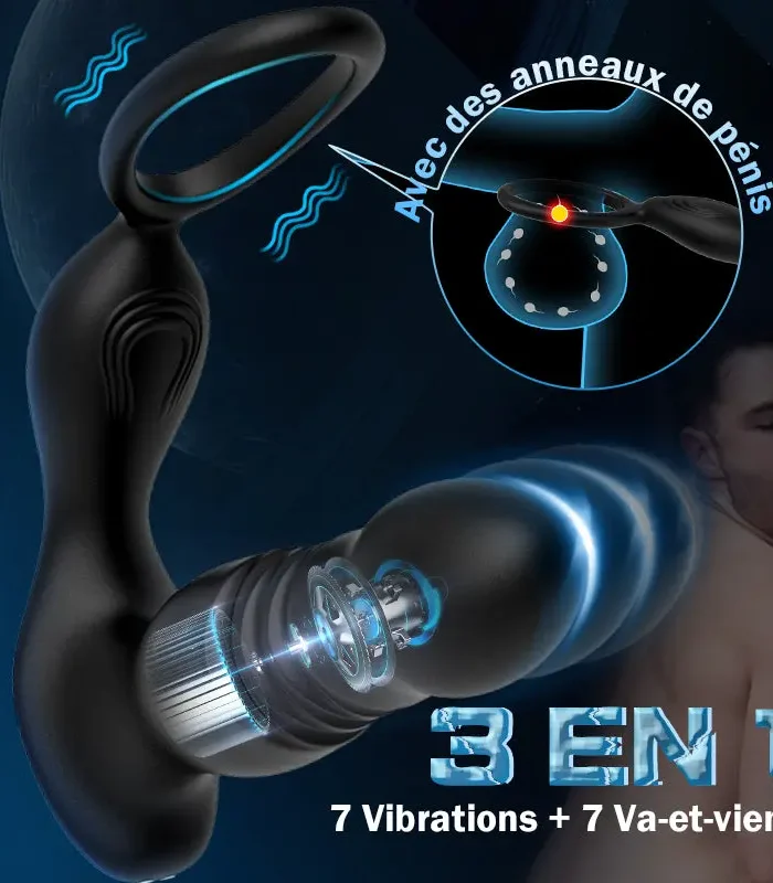 Palos Stimulateur Prostatique 7 Vibrations & 7 Va-et-vient