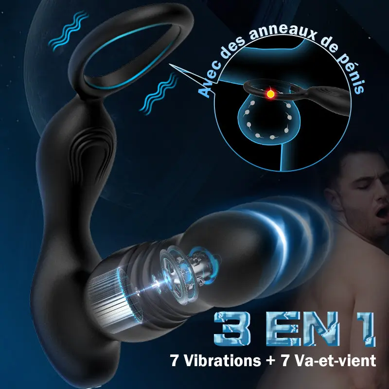 Palos Stimulateur Prostatique 7 Vibrations & 7 Va-et-vient