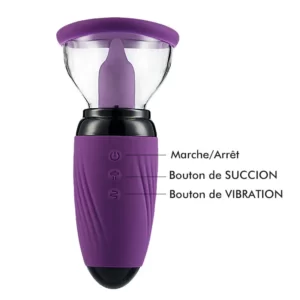 Vibromasseur Lapine : 10 Vibrations et 5 Modes de Succion, avec Ventouse pour le Plaisir Féminin