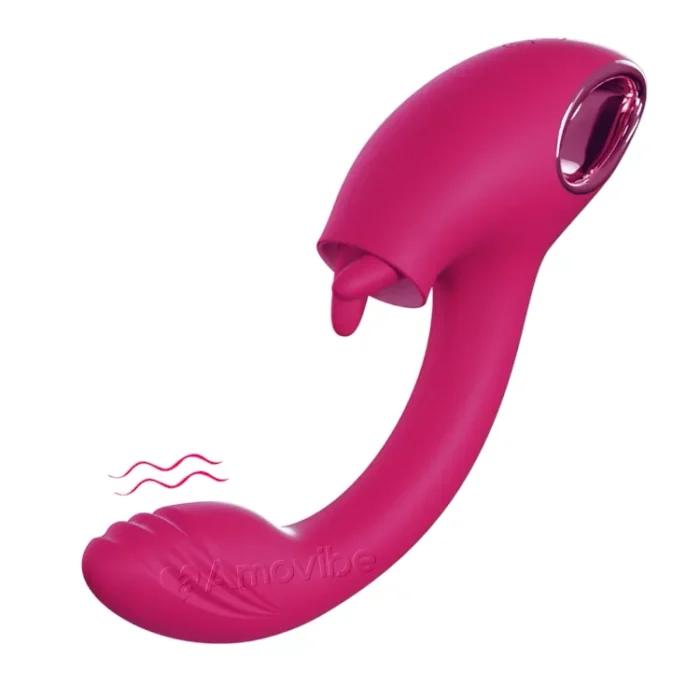 Quasar - Vibromasseur point G avec lèche-clitoris à 2 langues