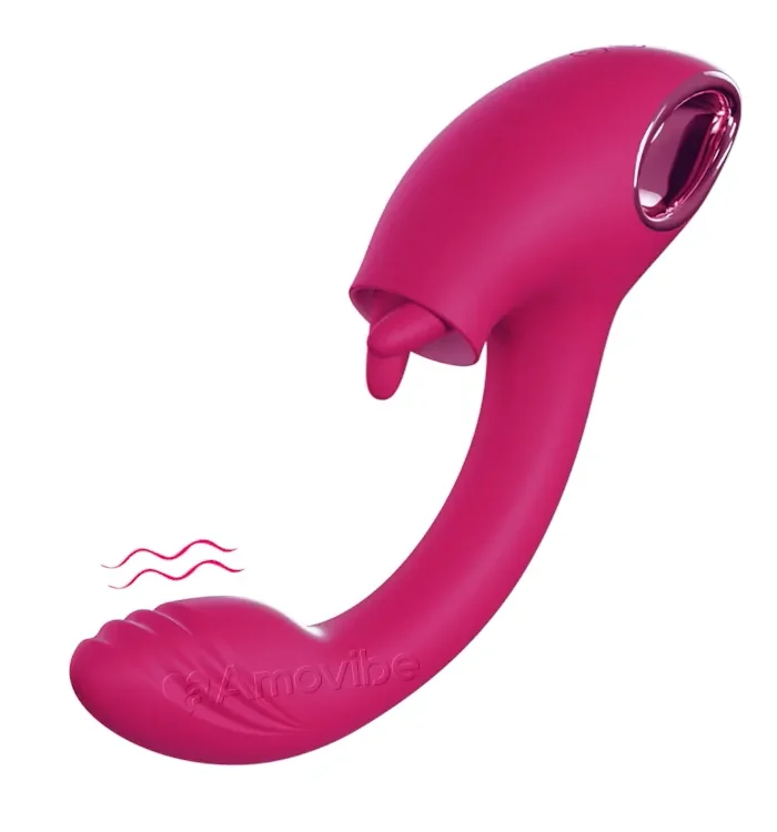 Quasar - Vibromasseur point G avec lèche-clitoris à 2 langues
