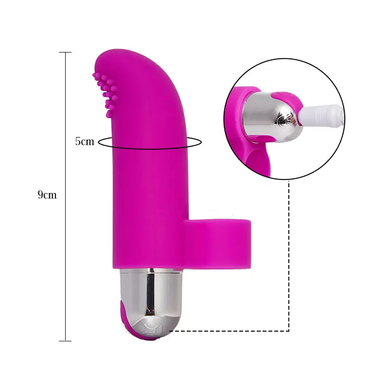 Vibration des doigts 10 vibrations vibromasseur violet