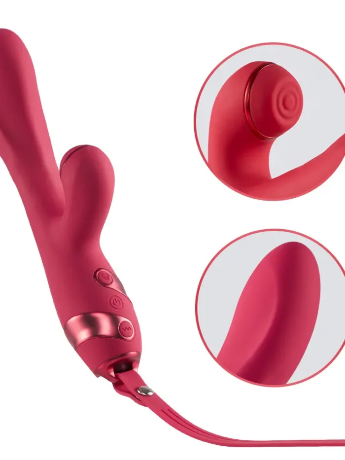 Vibromasseur 4 en 1 10 impulsions 10 vibrations avec fouet SM